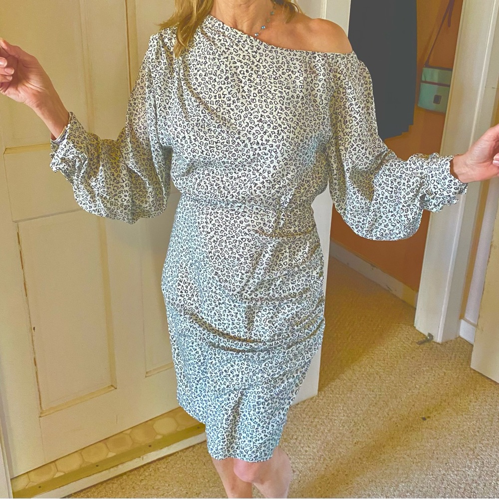 Pure silk Whit dress by Anthropologie